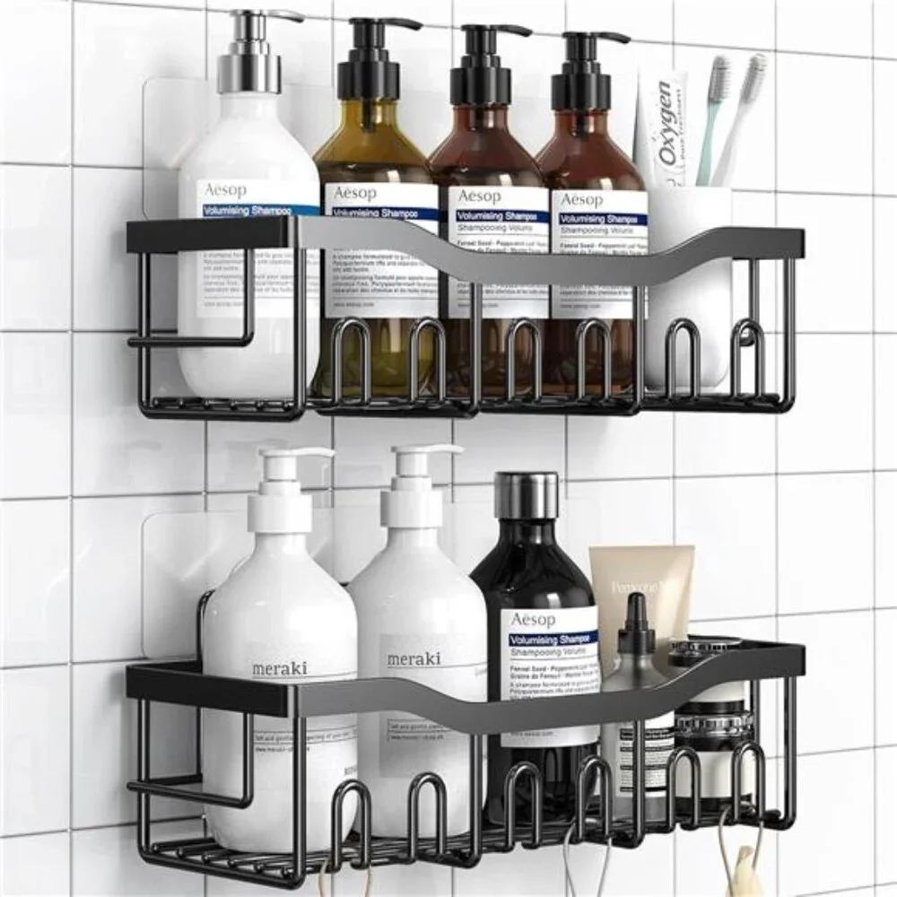 Shower Caddy 2 Pack,Adhesive Shower Organizer for Bathroom Storage&Home